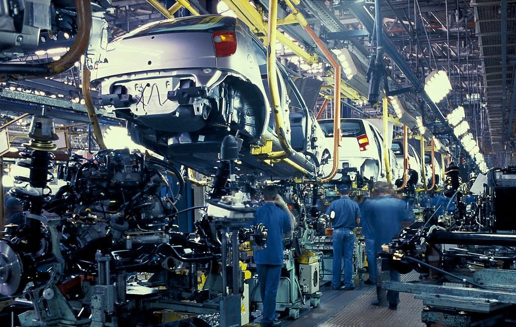 production line on a car factory